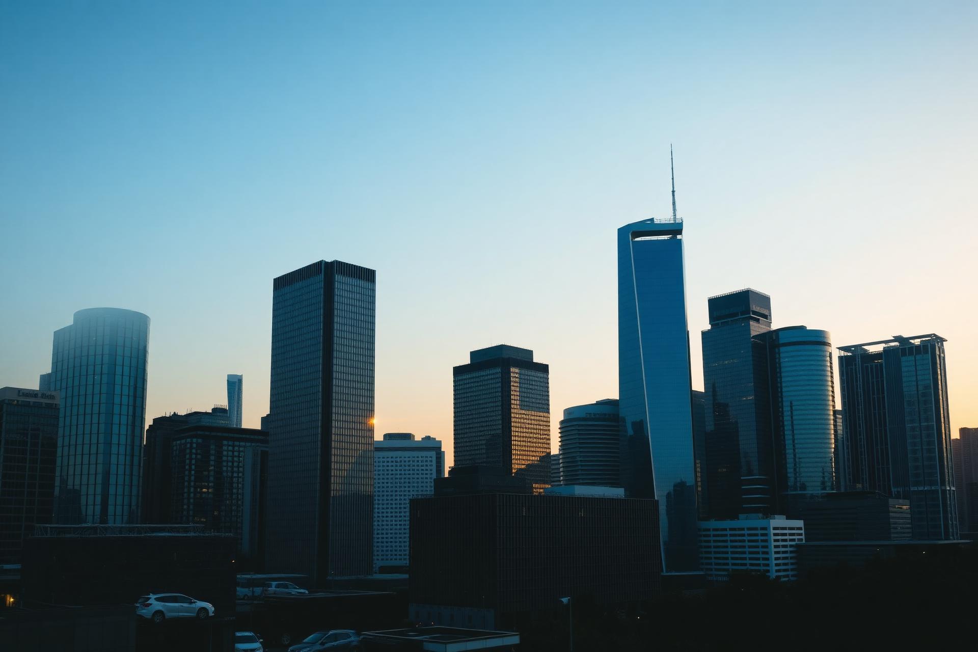 Financial district skyline